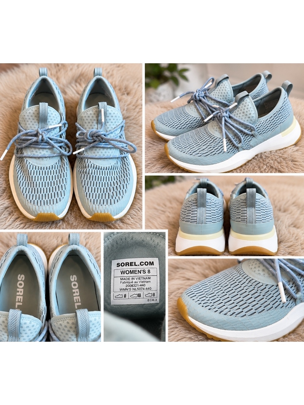 SOREL Kinetic Impact Lace Sneakers Women’s Size 8 Blue Gray Teal